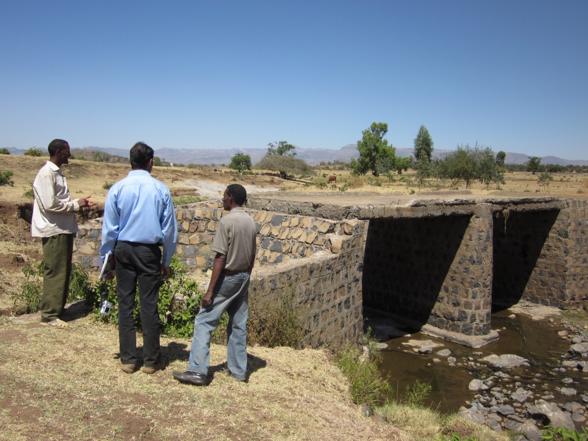 A water distribution canal in the Nile River basin.