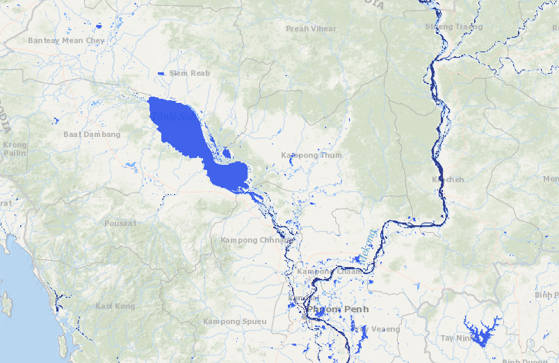 Flood risk mapping, Cambodia.