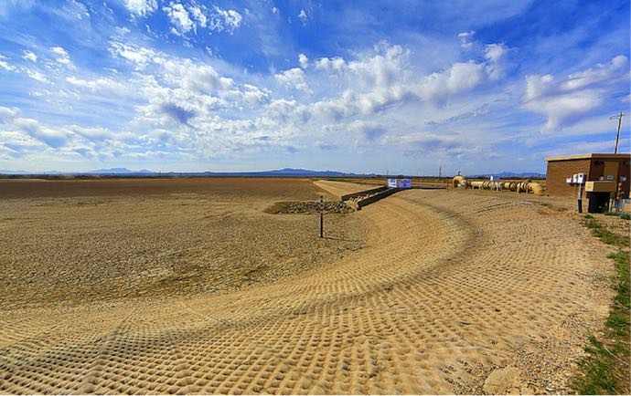 An empty groundwater recharge basin outside of Tucson, Arizona, United States. Photo: Bill Morrow on Flickr 