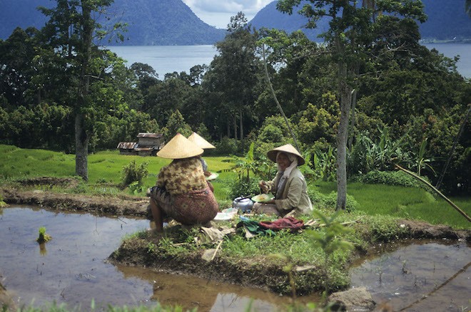 In Western Sumatra, Lake Maninjau is an important local source for hydroelectric power and natural resources such as fish