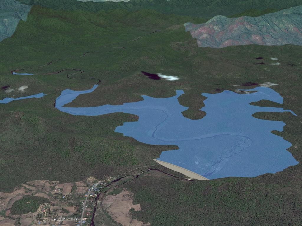 Sample image from the Dam Inundation Mapping Tool