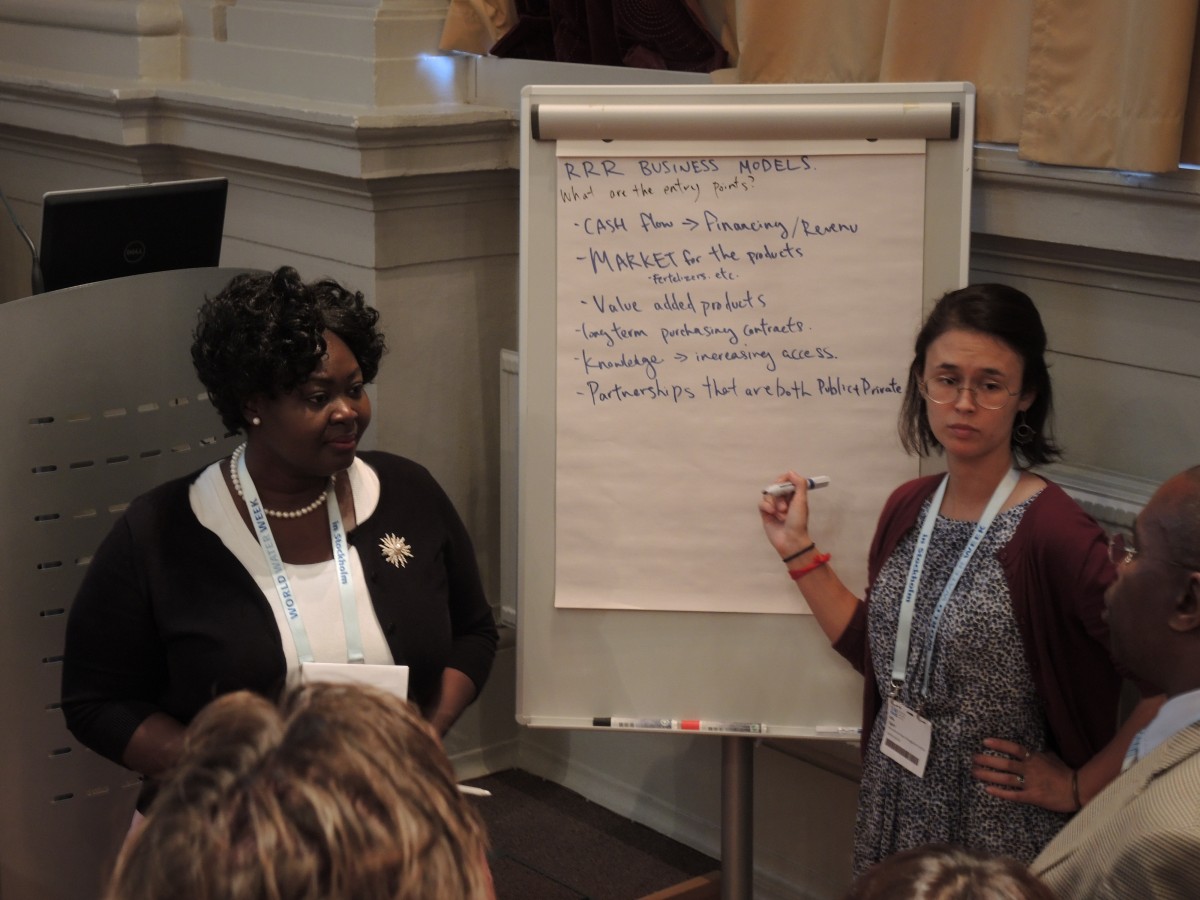 A scene from the proceedings on wastewater recovery from Stockholm World Water Week 2016. A scene from the proceedings on wastewater recovery from Stockholm World Water Week (SWWW) 2016.