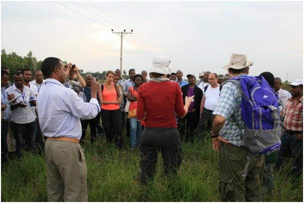 Visit of Koga irrigation project, with Dr. Petra Schmitter (IWMI). Photo E. Monsieurs.