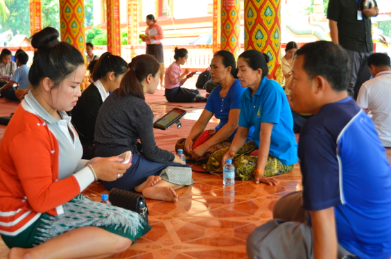 Survey teams at work int he Nam Xong area, collecting the data required for the economic modeling.