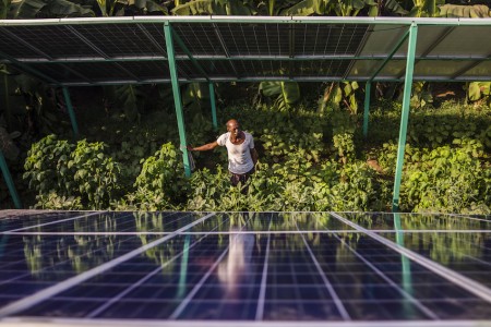 groundwater selling solar power Gujarat Anand irrigation pump